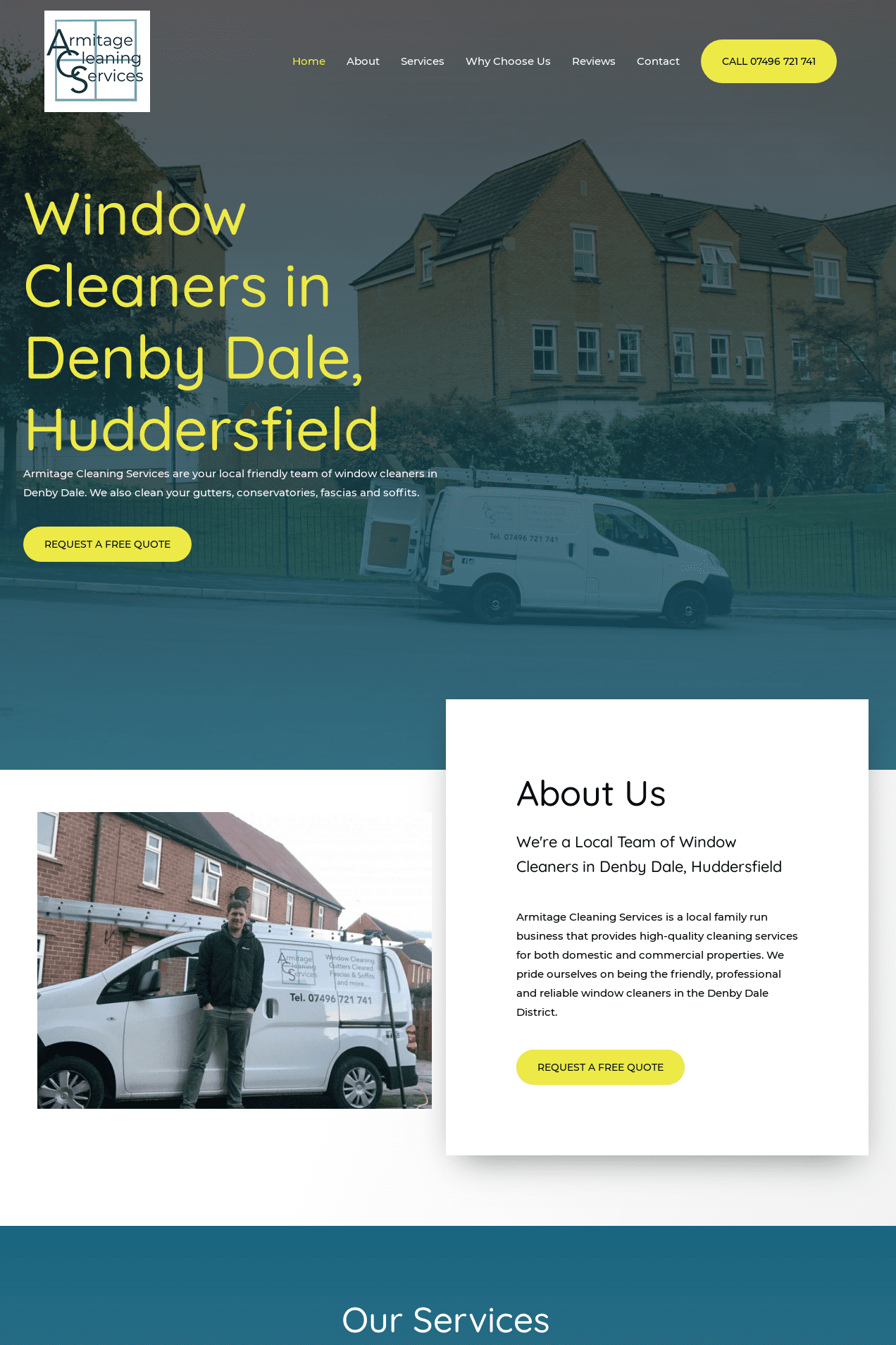 Armitage cleaning services website screenshot 3.2